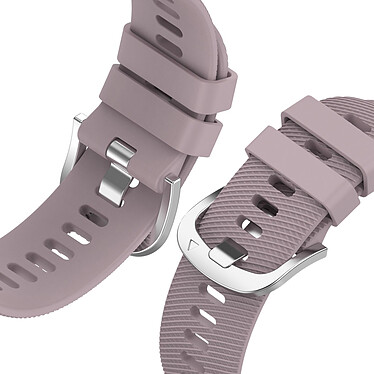 Avis Avizar Bracelet pour Samsung Galaxy Watch Active 2 40mm Silicone Texturé Gris Lavande