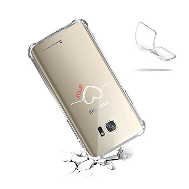 Acheter LaCoqueFrançaise Coque Samsung Galaxy S7 anti-choc souple angles renforcés transparente Motif Coeur Blanc Amour