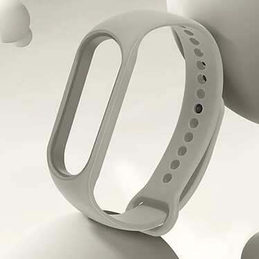 Avizar Bracelet pour Xiaomi Mi Band 5 / 6 / 7 Silicone Soft Touch Waterproof Gris pas cher