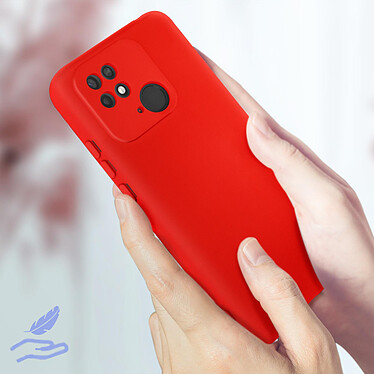 Acheter Avizar Coque pour Xiaomi Redmi 10C Silicone Semi-rigide Finition Soft-touch Fine  rouge