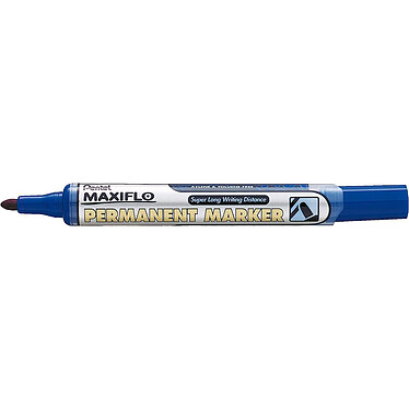 PENTEL Marqueur Permanent MAXIFLO NLF50 Pointe Conique 2mm Bleu x 12