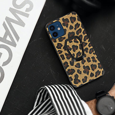 Acheter Avizar Coque Apple iPhone 12 Mini Imprimé léopard Fonction support Sur-mesure – Marron