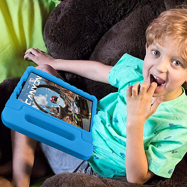 Avizar Coque iPad Air 4 2020 et Air 5 2022 Antichoc Poignée-Support Enfant Bleu pas cher