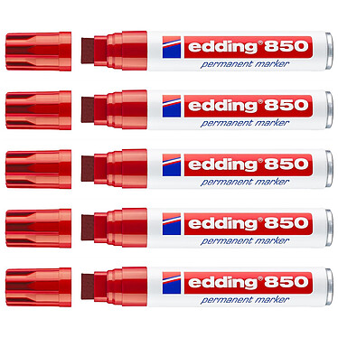 EDDING Marqueur Permanent 850 Rouge 5-15 mm x 5