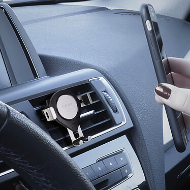 Avis LinQ Support Auto Mobile 3.5 à 6.5'' Grille Aération Pinces Auto-ajustables  Noir