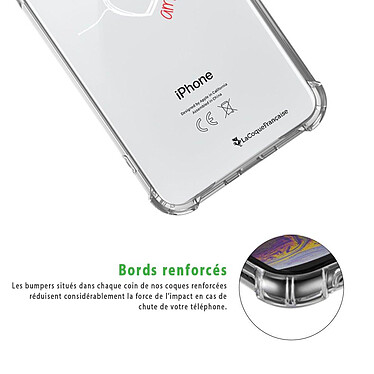 Acheter LaCoqueFrançaise Coque iPhone 7/8/ iPhone SE 2020 anti-choc souple angles renforcés transparente Motif Coeur Blanc Amour