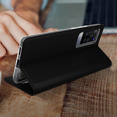 Dux Ducis Housse pour Vivo X60 Pro Clapet Porte-carte Fonction Support Vidéo  Noir pas cher