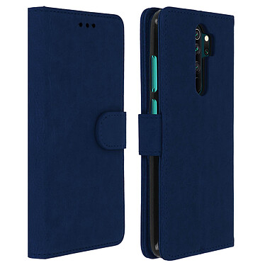 Avizar Étui Xiaomi Redmi Note 8 Pro Housse Porte-cartes Fonction Support bleu nuit