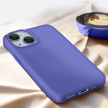 Acheter Avizar Coque pour iPhone 15 Silicone Premium Semi rigide Finition Mate Douce  Violet