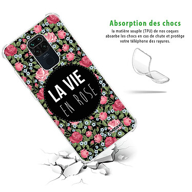 Avis Evetane Coque Xiaomi Redmi Note 9 anti-choc souple angles renforcés transparente Motif La Vie en Rose