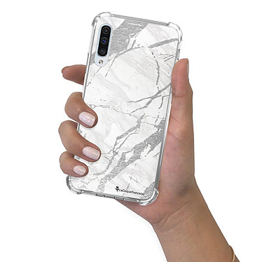 LaCoqueFrançaise Coque Samsung Galaxy A50 anti-choc souple angles renforcés transparente Motif Marbre gris pas cher