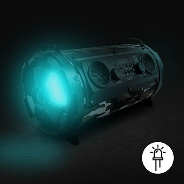 Avizar Enceinte Bluetooth SoundTube Karaoke Stéréo LED 8H REBELTEC - Vert pas cher