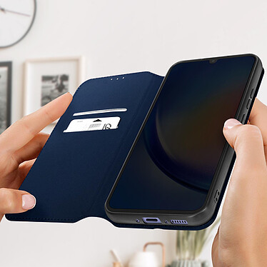 Avis Avizar Housse pour Samsung Galaxy A34 5G Clapet Magnétique Porte-carte Support vidéo  Bleu Nuit