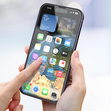 Acheter Force Glass Verre Trempé pour iPhone 14 Pro Max Garanti à vie  Contour surélevé Noir