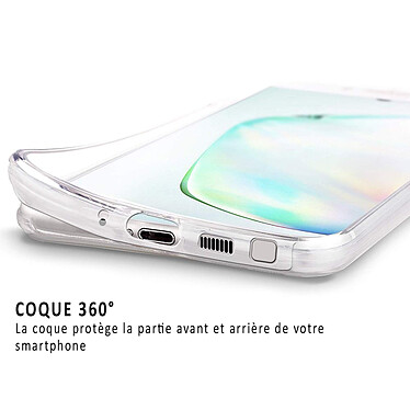 Evetane Coque Samsung Galaxy Note 10 360° intégrale protection avant arrière silicone transparente Motif pas cher