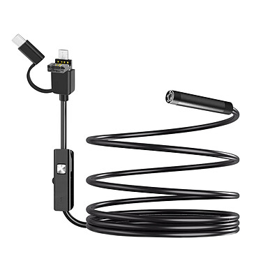 Avizar Endoscope Étanche IP67 Caméra Multi Ports USB-C Micro USB USB Longueur 1m
