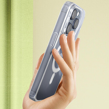 Moxie Coque MagSafe pour iPhone 15 Pro Max Rigide Contour Souple Transparent pas cher