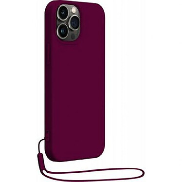 BigBen Connected Coque pour iPhone 14 Pro Max en Silicone avec dragonne assortie Violet