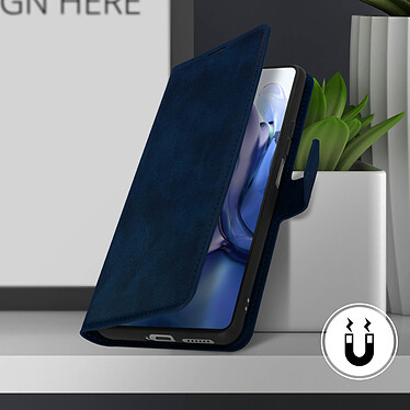 Avizar Étui pour Xiaomi 11T et 11T Pro Porte-carte Support Vidéo Fermeture Magnétique Bleu Nuit pas cher