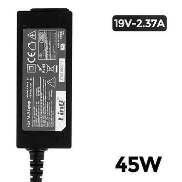 LinQ Chargeur Secteur PC Asus 45W / 19V 2.37A Embout 4.0*1.35 mm AS-45135  Noir pas cher
