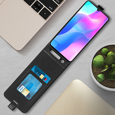 Acheter Avizar Étui Xiaomi Mi Note 10 Lite Clapet Vertical Protection Porte-carte Noir