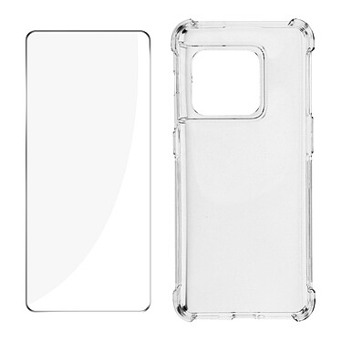 Avizar Pack Protection Pour OnePlus 10 Pro 5G Coque + Verre Trempé Transparent