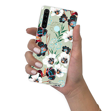 LaCoqueFrançaise Coque Xiaomi Redmi Note 8 T 360 intégrale transparente Motif Fleurs vert d'eau Tendance pas cher