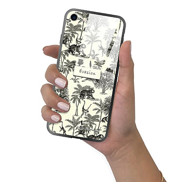 LaCoqueFrançaise Coque iPhone 7/8/ iPhone SE 2020/ 2022 Coque Soft Touch Glossy Botanic Evasion Design pas cher