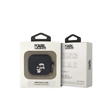 Avis Karl Lagerfeld Coque pour Airpods 3 NFT Anti-choc en Silicone avec Anneau Noir