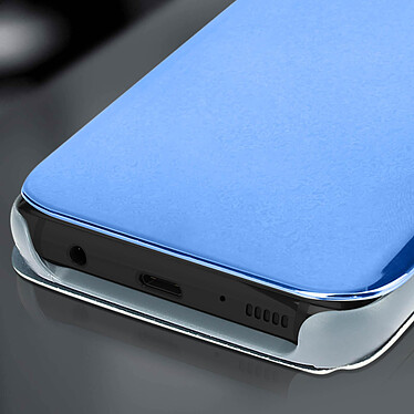Avizar Étui Galaxy S8 Chromé Clapet Translucide Rigide Fin Léger - bleu pas cher
