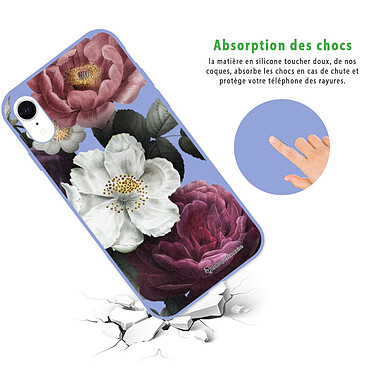 Avis LaCoqueFrançaise Coque iPhone Xr Silicone Liquide Douce lilas Fleurs roses