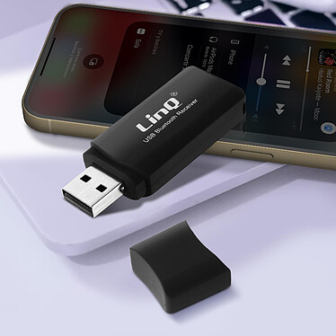 Avis LinQ Adaptateur audio Bluetooth USB / Jack 3.5mm Fonction kit mains libres  Noir