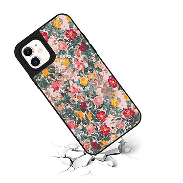 Avis LaCoqueFrançaise Coque iPhone 12 Mini miroir Fleurs Beige et Rose Design