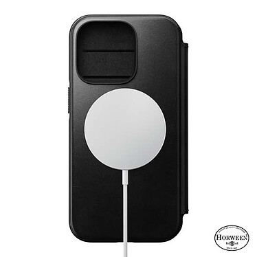 Acheter Nomad Folio Modern Horween Compatible avec le MagSafe pour iPhone 14 Pro Noir