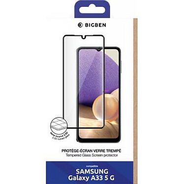 BigBen Connected Protection d'écran pour Samsung Galaxy A33 en verre trempé 2.5D Anti-rayures Transparent pas cher