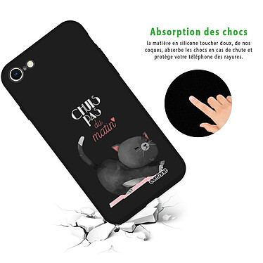 Avis Evetane Coque iPhone 7/8/ iPhone SE 2020 Silicone Liquide Douce noir Chuis pas du matin