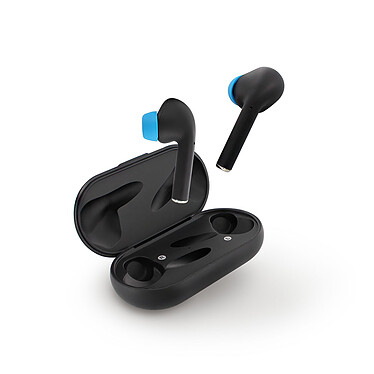 Powerade 480021 - Ecouteurs intra auriculaire avec micro Bluetooth TWS - noir et bleu