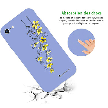 Avis LaCoqueFrançaise Coque iPhone 7/8/ iPhone SE 2020 Silicone Liquide Douce lilas Fleurs Cerisiers