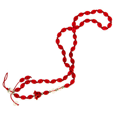 Avizar Bijou de Téléphone Bracelet à Perles Rouges Collection Audacious