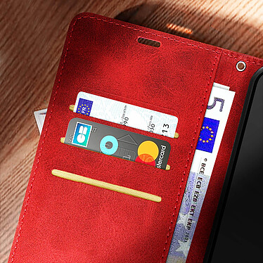 Acheter Avizar Étui Portefeuille Rouge  pour Xiaomi Redmi 12C, série Bara Soft Leather