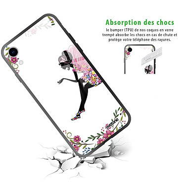 Avis Evetane Coque en verre trempé iPhone Xr Fée Fleurale