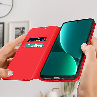 Avis Avizar Housse pour Xiaomi 12 et 12X Clapet Portefeuille Fonction Support Vidéo  rouge