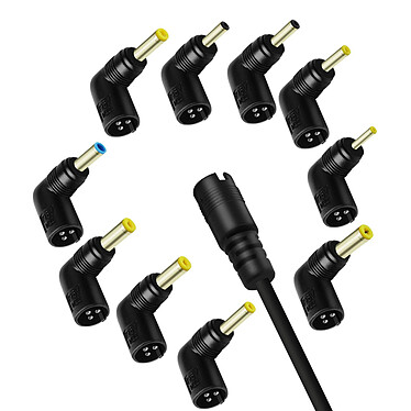 Acheter Avizar Chargeur Secteur Universel 45W avec 10 embouts 12V à 19.5V Câble 1.10m Noir