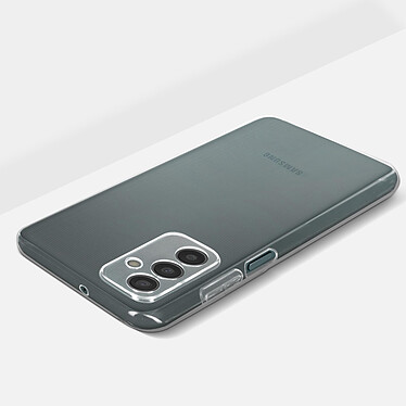 Avizar Coque Samsung Galaxy A23 5G Silicone Souple et Film Verre Trempé 9H Noir/Transparent pas cher
