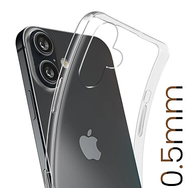 Avis Avizar Coque Fine pour iPhone 16 Épaisseur 0.5mm Silicone Anti-humidité Transparent