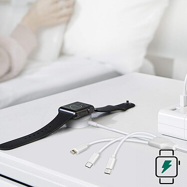 Avis Avizar Câble USB-C vers Lightning, micro-USB, USB-C et Chargeur Magnétique Intensité 2A  Blanc
