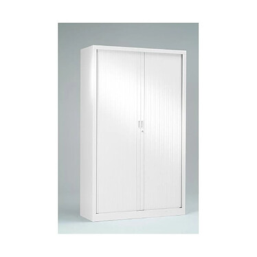 VINCO Armoire Monobloc à Rideaux 1/3 Penderie H198xL120xP43 cm Blanc Rideaux Blanc