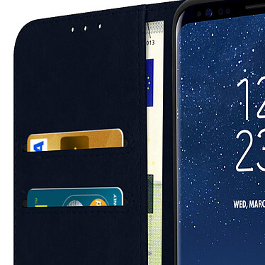 Acheter Avizar Housse pour Samsung Galaxy S8 Clapet Portefeuille Fonction Support Vidéo  bleu nuit
