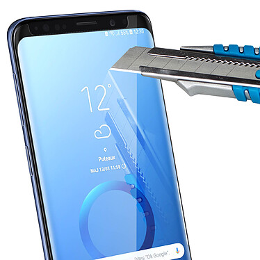 Avizar Film Galaxy S9 Protection écran intégral verre trempé anti-explosion noir pas cher