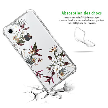 Avis LaCoqueFrançaise Coque iPhone 7/8/ iPhone SE 2020 anti-choc souple angles renforcés transparente Motif Fleurs Sauvages